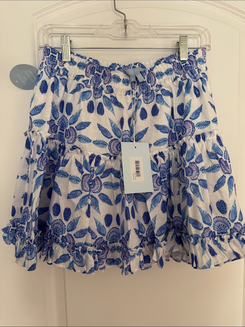 Brand New and Hill House The Paz Skirt Blue Shell Mosaic - L